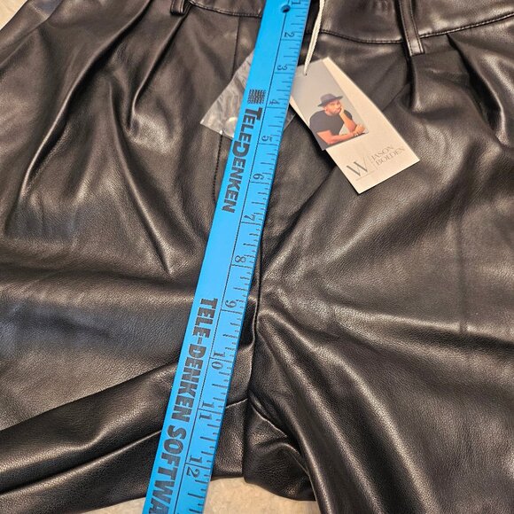 Worhtington x Jason Bolden Women's Black Faux Leather Trouser Pants Size 6 - Picture 5 of 10